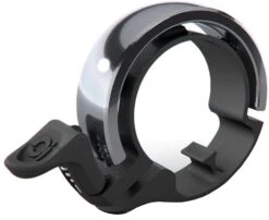 Knog Oi Classic Small Fahrradklingel, 22.2mm-black-silver Polished