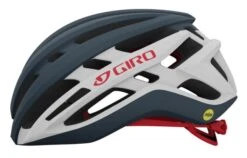 Giro Agilis MIPS Rennradhelm - Mat Port Grey/white/red