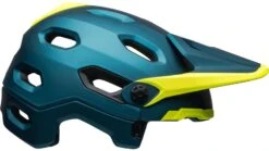 Bell Super DH Spherical MIPS Downhill-Helm - Mat/gloss Blue/hi Viz -Sport Gear Angebote Store 210178049 Bell Super DH Spherical mountain helmet matte gloss blue hi viz no chinbar right
