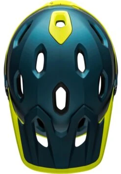 Bell Super DH Spherical MIPS Downhill-Helm - Mat/gloss Blue/hi Viz -Sport Gear Angebote Store 210178049 Bell Super DH Spherical mountain helmet matte gloss blue hi viz top