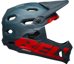 Bell Super DH Spherical MIPS Downhill-Helm - Prism Mat Blue/crims -Sport Gear Angebote Store 210178055 Bell Super DH Spherical mountain helmet prime matte blue crimson right