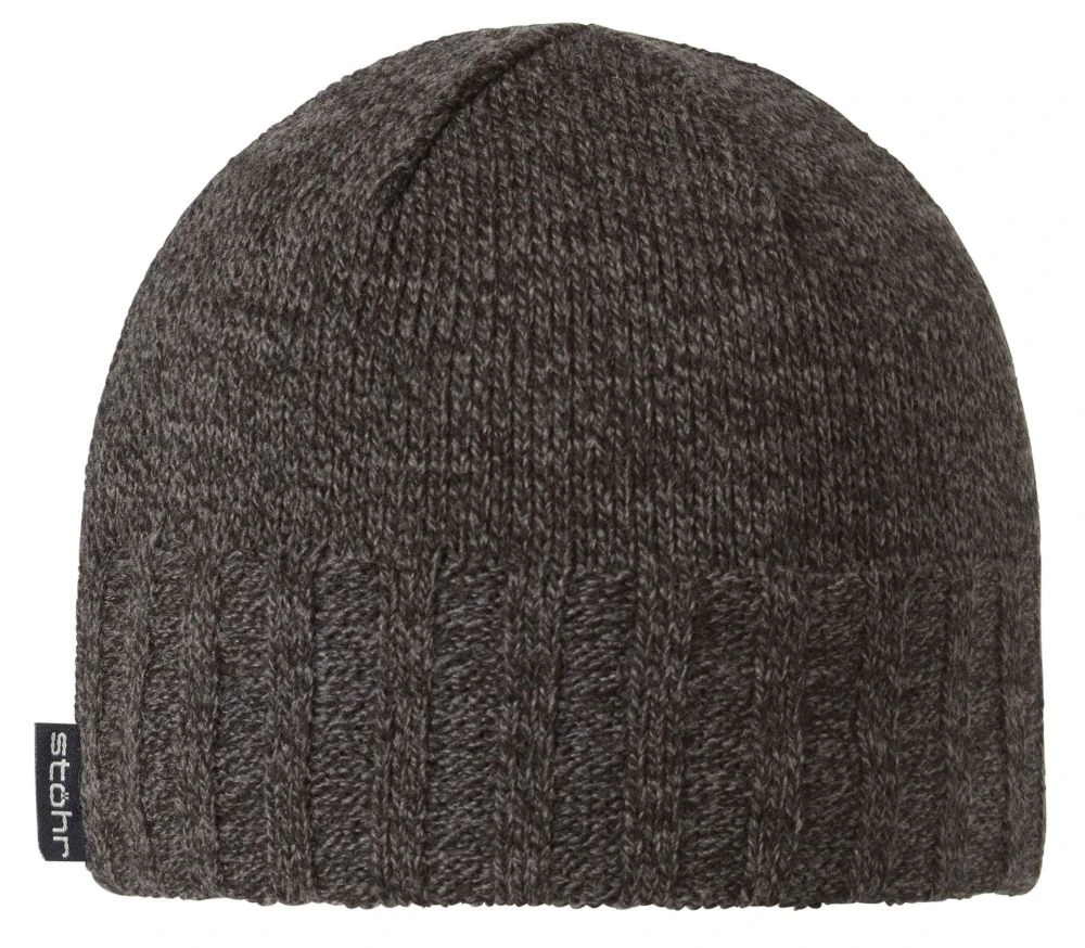 Stöhr Mütze "Roger" - Schwarz-anthrazit 1 Stöhr Mütze "Roger" - Schwarz-anthrazit