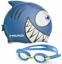 HEAD METEOR Schwimmbrille & Kappe Set - BL BL (Blue Blue)