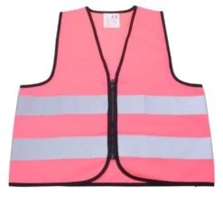 Filmer Kinder-Warnweste Mit Reißverschluss-Neon Pink/Größe L