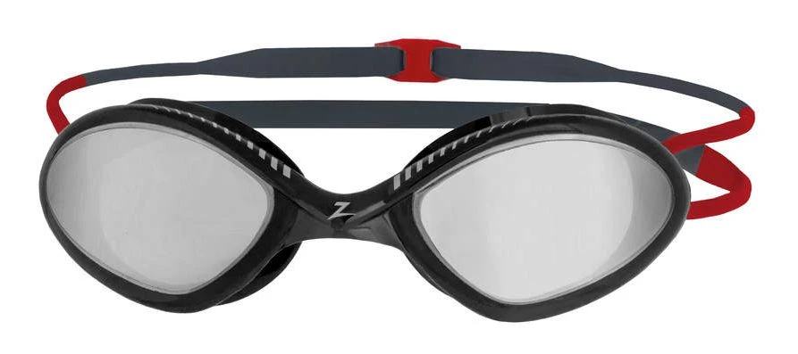ZOGGS Tiger Titanium Schwimmbrille - Grey Red / Mirror Smoke 1 ZOGGS Tiger Titanium Schwimmbrille - Grey Red / Mirror Smoke