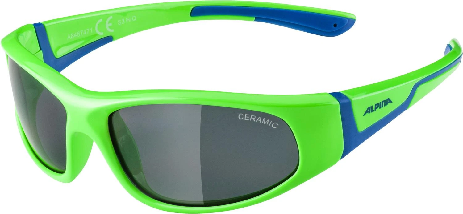 Alpina Flexxy Junior Kindersonnenbrille - Neon Green-blue Gloss 1 Alpina Flexxy Junior Kindersonnenbrille - Neon Green-blue Gloss