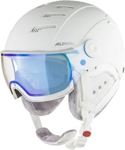 Alpina Jump 2.0 VM Visier Skihelm - White-white Mat