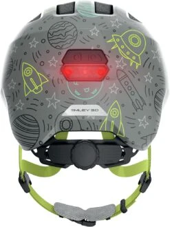 ABUS Smiley 3.0 LED Kinder-Fahrradhelm - Grey Space -Sport Gear Angebote Store Abus Smiley 3 0 LED kinder fahrradhelm grey space 3
