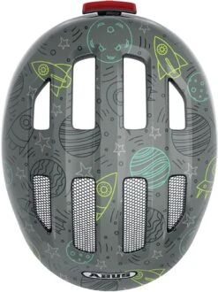 ABUS Smiley 3.0 LED Kinder-Fahrradhelm - Grey Space -Sport Gear Angebote Store Abus Smiley 3 0 LED kinder fahrradhelm grey space 4