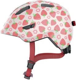 ABUS Smiley 3.0 LED Kinder-Fahrradhelm - Rose Strawberry Shiny