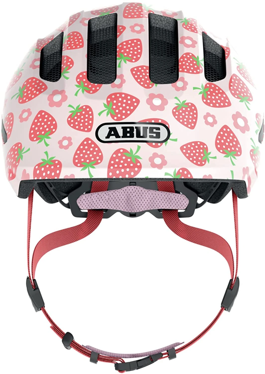 ABUS Smiley 3.0 LED Kinder-Fahrradhelm - Rose Strawberry Shiny 2 ABUS Smiley 3.0 LED Kinder-Fahrradhelm - Rose Strawberry Shiny – Bild 2