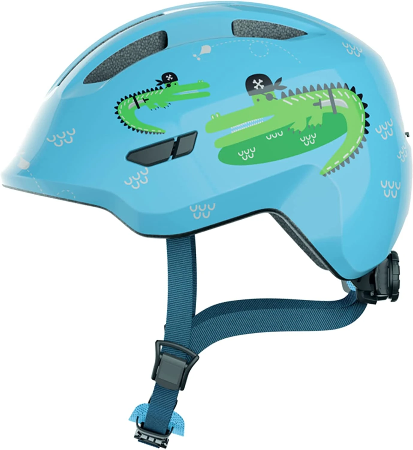 ABUS Smiley 3.0 Kinder-Fahrradhelm - Blue Croco Shiny 1 ABUS Smiley 3.0 Kinder-Fahrradhelm - Blue Croco Shiny
