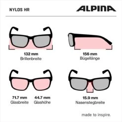 Alpina Nylos HR Sportbrille - White Purple Gloss -Sport Gear Angebote Store Alpina Nylos HR Sportbrille z Abmenssungen