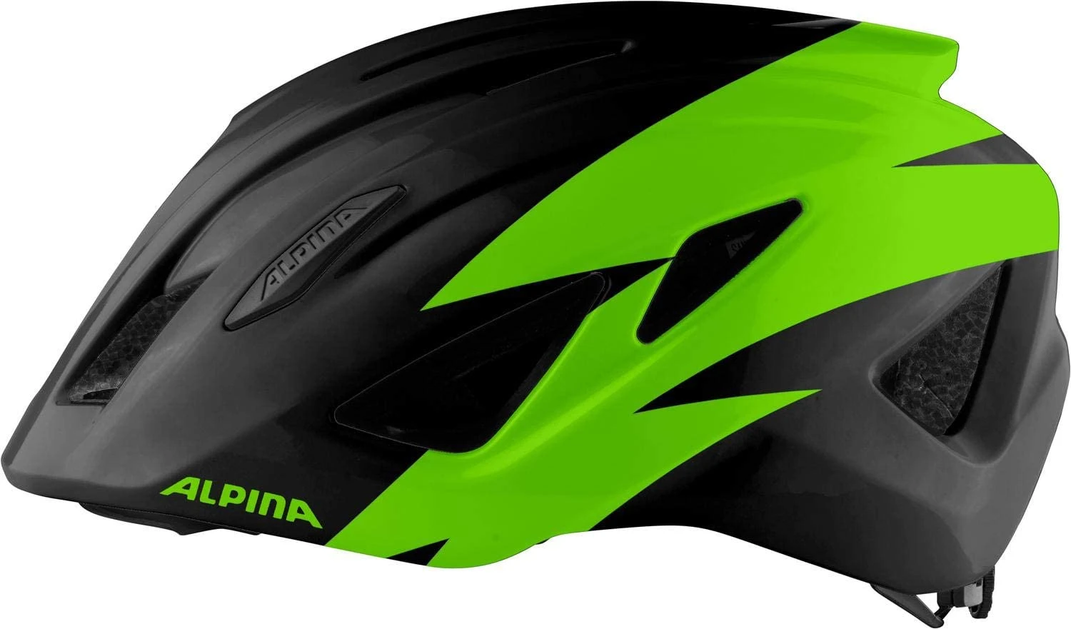 Alpina Pico Kinder Fahrradhelm - Black-green Gloss (glänzend) 3 Alpina Pico Kinder Fahrradhelm - Black-green Gloss (glänzend) – Bild 3