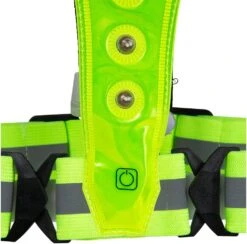 BEE-SAFE Sicherheits-LED Körpergurt Für Joggen Und Walken - Lime -Sport Gear Angebote Store Bee Safe Sicherheits Gurt Joggen walken 3