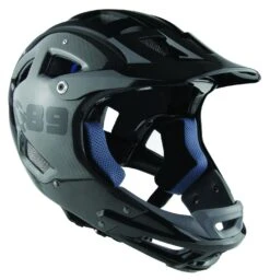 CASCO MTBE Fullface Downhill-Helm - Schwarz-Carbon Olive -Sport Gear Angebote Store CASCO MTBE FullFace Black Carbon Shiny persp cmyk 300dpi 04 1453
