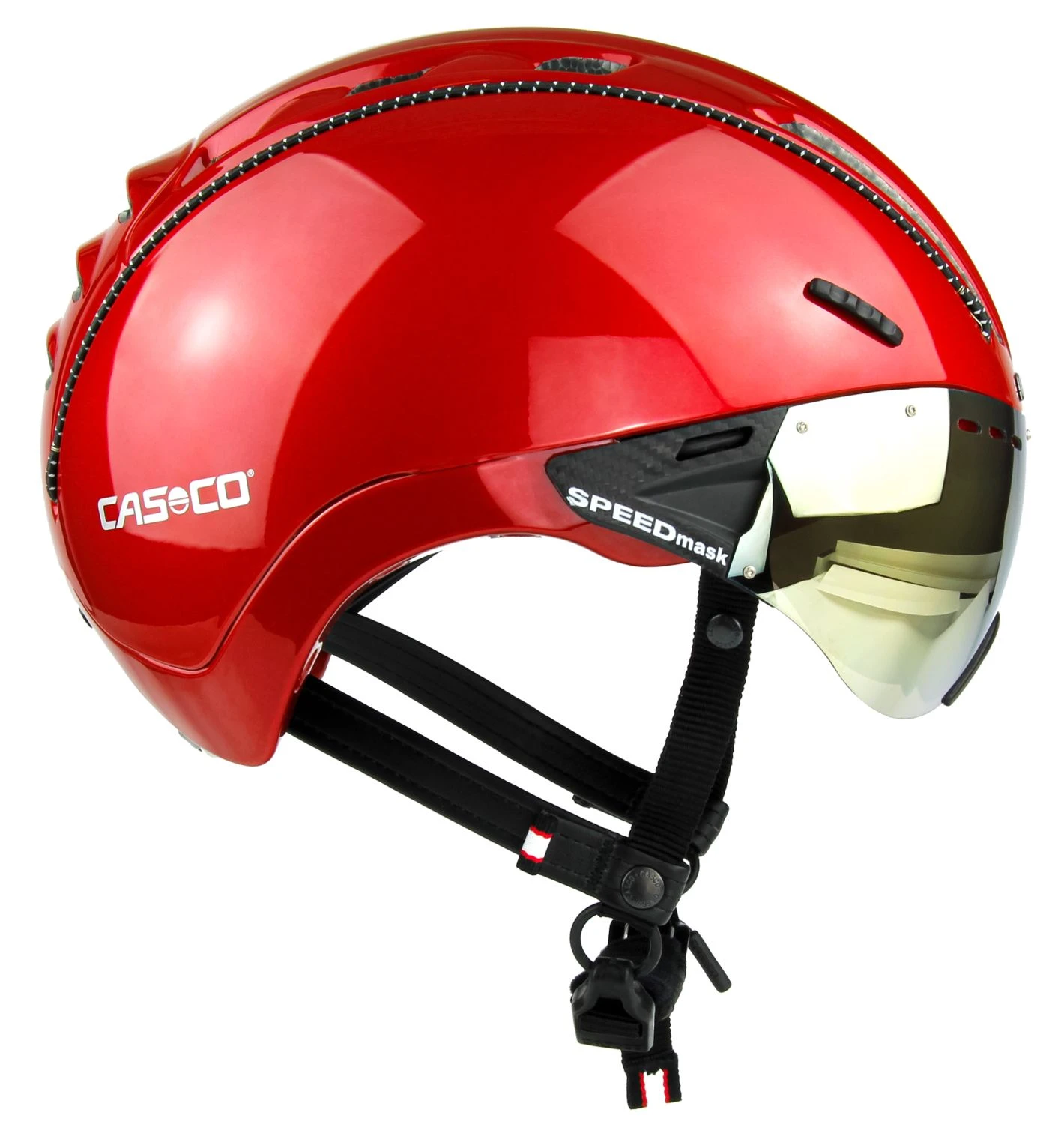 CASCO Roadster Plus Visier Fahrradhelm - Rot Glanz 1 CASCO Roadster Plus Visier Fahrradhelm - Rot Glanz