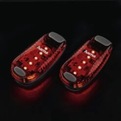 Hama Clip Lights Rücklicht 2er Set - Red -Sport Gear Angebote Store Hama Klemmlicht LED Ruecklicht Rucksack Fahrradhelm Kleidung rot 3