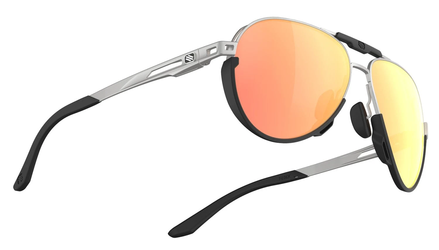 Rudy Project Skytrail Piloten-Sonnenbrille - Aluminium Matte / Multilaser Orange 3 Rudy Project Skytrail Piloten-Sonnenbrille - Aluminium Matte / Multilaser Orange – Bild 3