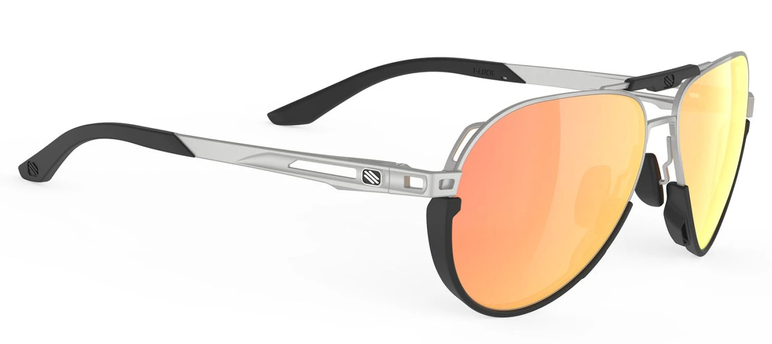 Rudy Project Skytrail Piloten-Sonnenbrille - Aluminium Matte / Multilaser Orange 1 Rudy Project Skytrail Piloten-Sonnenbrille - Aluminium Matte / Multilaser Orange