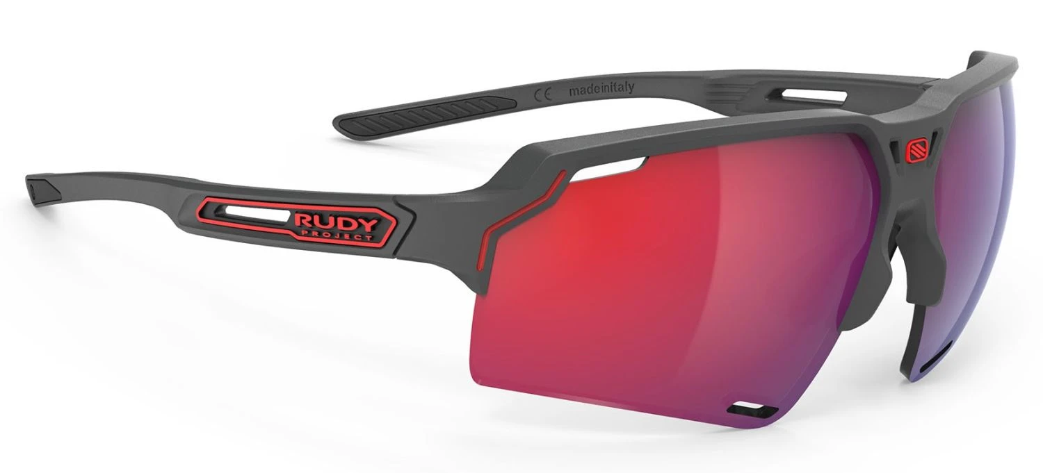 Rudy Project Deltabeat Sportbrille - Charcoal Matte- Multilaser Red 1 Rudy Project Deltabeat Sportbrille - Charcoal Matte- Multilaser Red