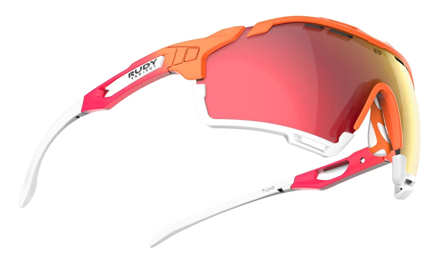 Rudy Project Cutline Sportbrille - Mandarin Fade/coral Matt/Multilaser Red 3 Rudy Project Cutline Sportbrille - Mandarin Fade/coral Matt/Multilaser Red – Bild 3