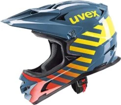 Uvex HLMT 10 Bike Full Face Helm - Blue Fire