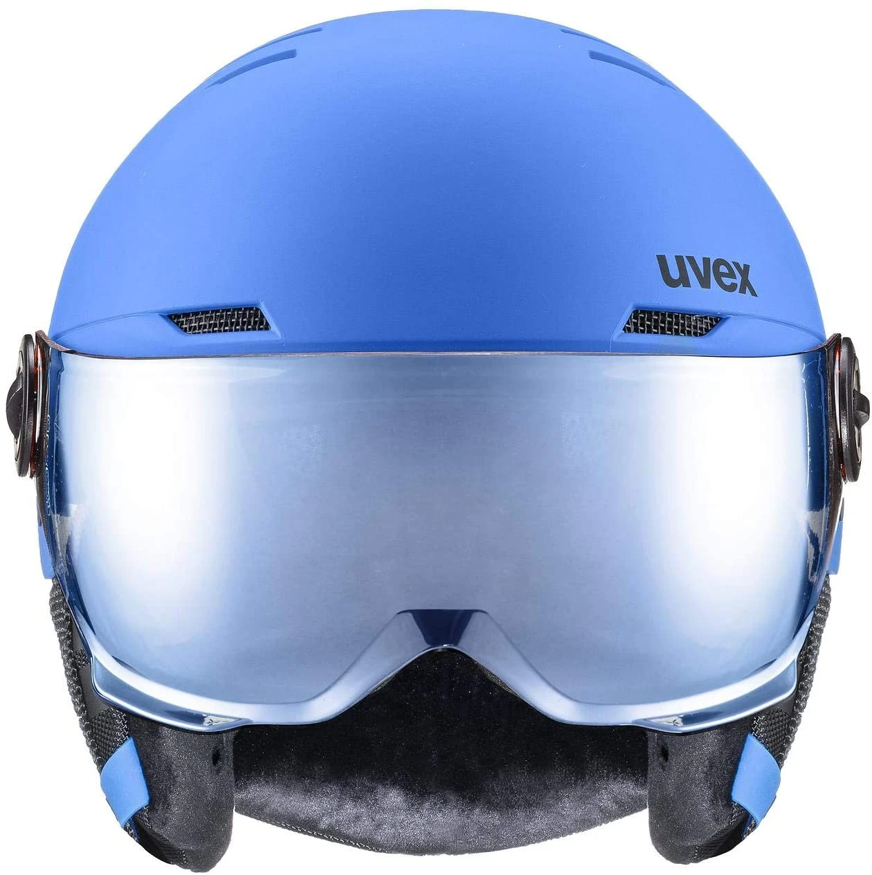 Uvex Rocket Jr. Visor Visier Kinder-Skihelm - Blue Mat 2 Uvex Rocket Jr. Visor Visier Kinder-Skihelm - Blue Mat – Bild 2