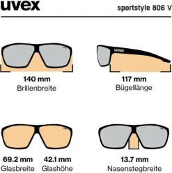 Uvex Sportstyle 806 V Vario Sportbrille - Black Mat -Sport Gear Angebote Store uvex sportstyle 806 V selbsttoenende Sportbrille Vollrahmen black mat 6